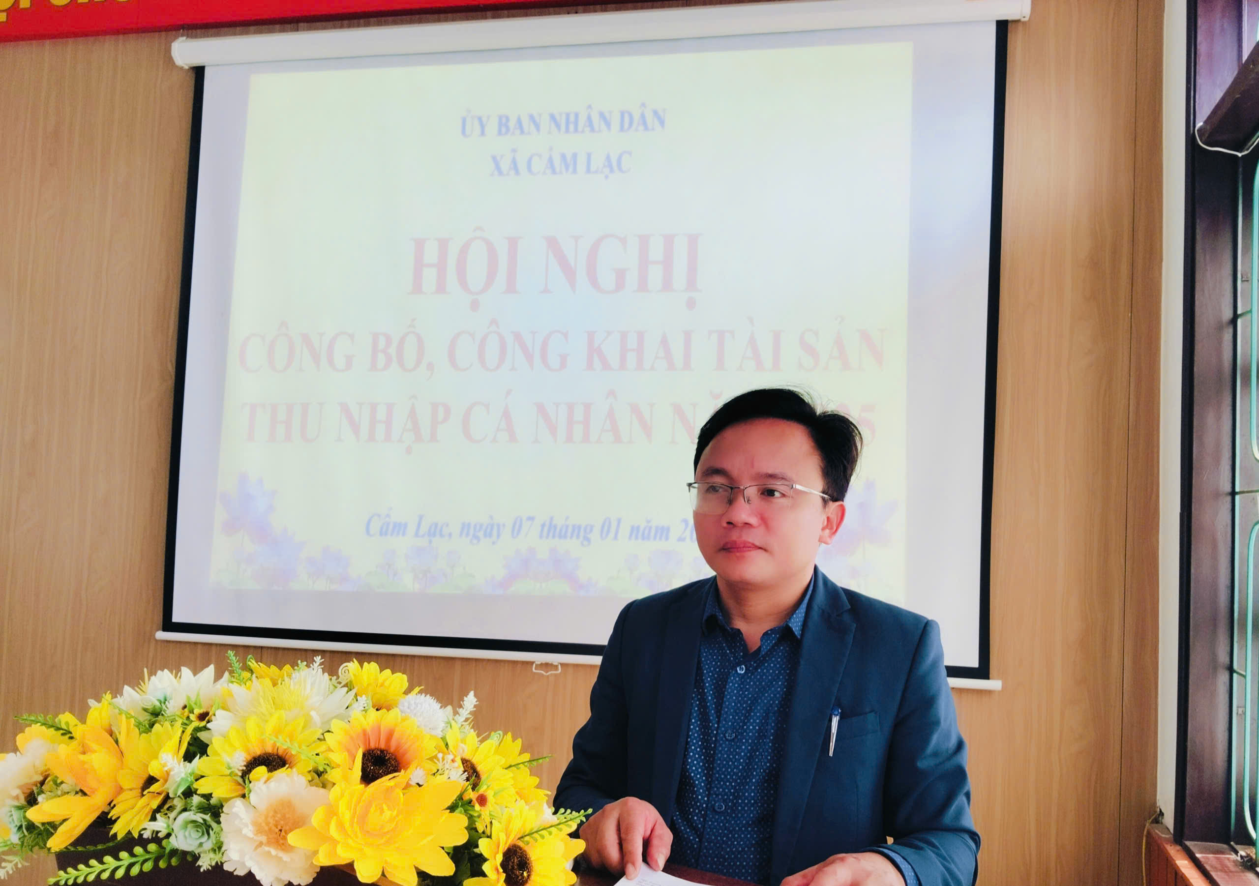 UBND Xã Cẩm Lạc Hội nghị công bố, công khai tài sản - thu nhập cá nhân năm 2025