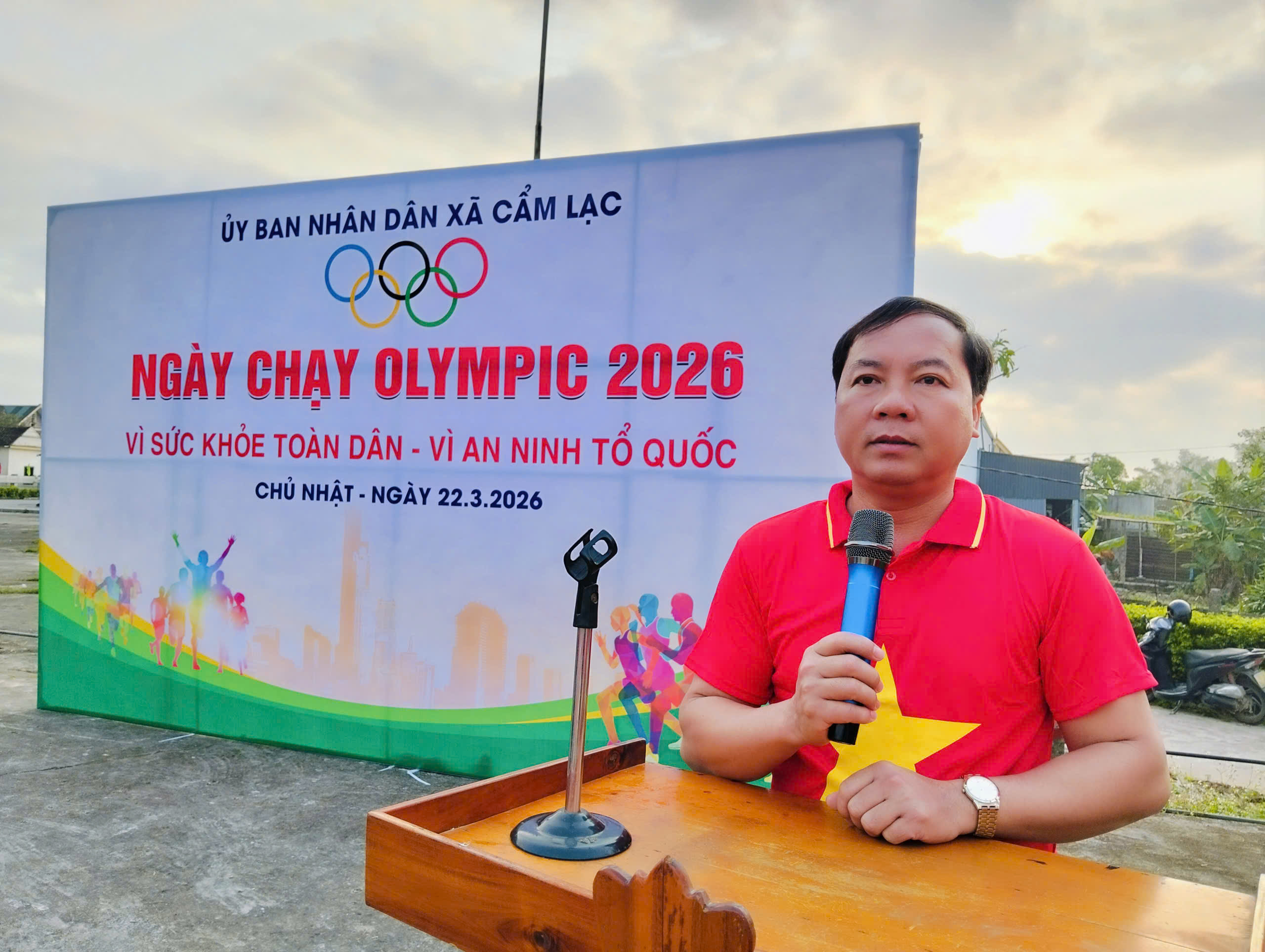 Cẩm Lạc tổ chức lễ phát động "Ngày chạy OLympic - Vì sức khỏe toàn dân - Vì an ninh Tổ quốc' năm 2026