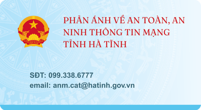 TIẾP NHẬN PHẢN ÁNH VỀ AN TOÀN AN NINH MẠNG