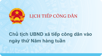 LỊCH TIẾP CÔNG DÂN