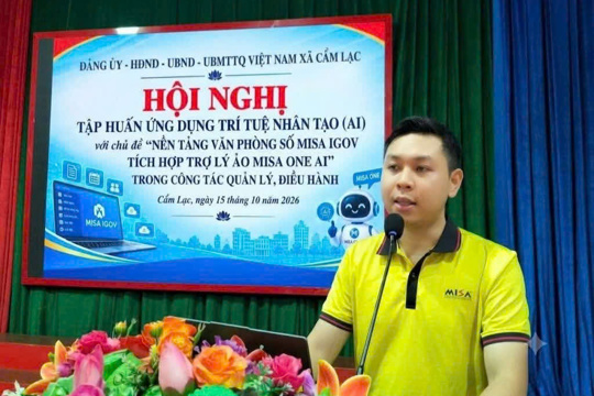 Xã Cẩm Lạc tập huấn ứng dụng trí tuệ nhân tạo Al trong công tác quản lý, điều hành