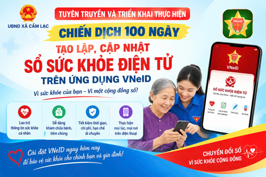 Về việc tổ chức tuyên truyền và triển khai thực hiện Chiến dịch 100 ngày tạo lập, cập nhật. Sổ sức khỏe điện tử trên ứng dụng VNeID