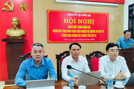 Đảng ủy xã Cẩm Lạc triển khai nhiệm vụ quý IV năm 2026 