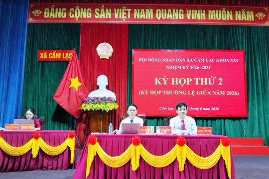 HĐND xã Cẩm Lạc tổ chức thành công kỳ họp thường lệ giữa năm 2026, khóa XXI, nhiệm kỳ 2026 - 2031