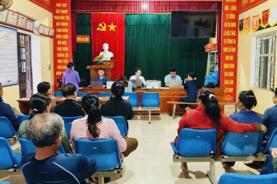 Xã Cẩm Lạc huy động cả hệ thống chính trị đẩy nhanh tiến độ làm sạch dữ liệu đất đai
