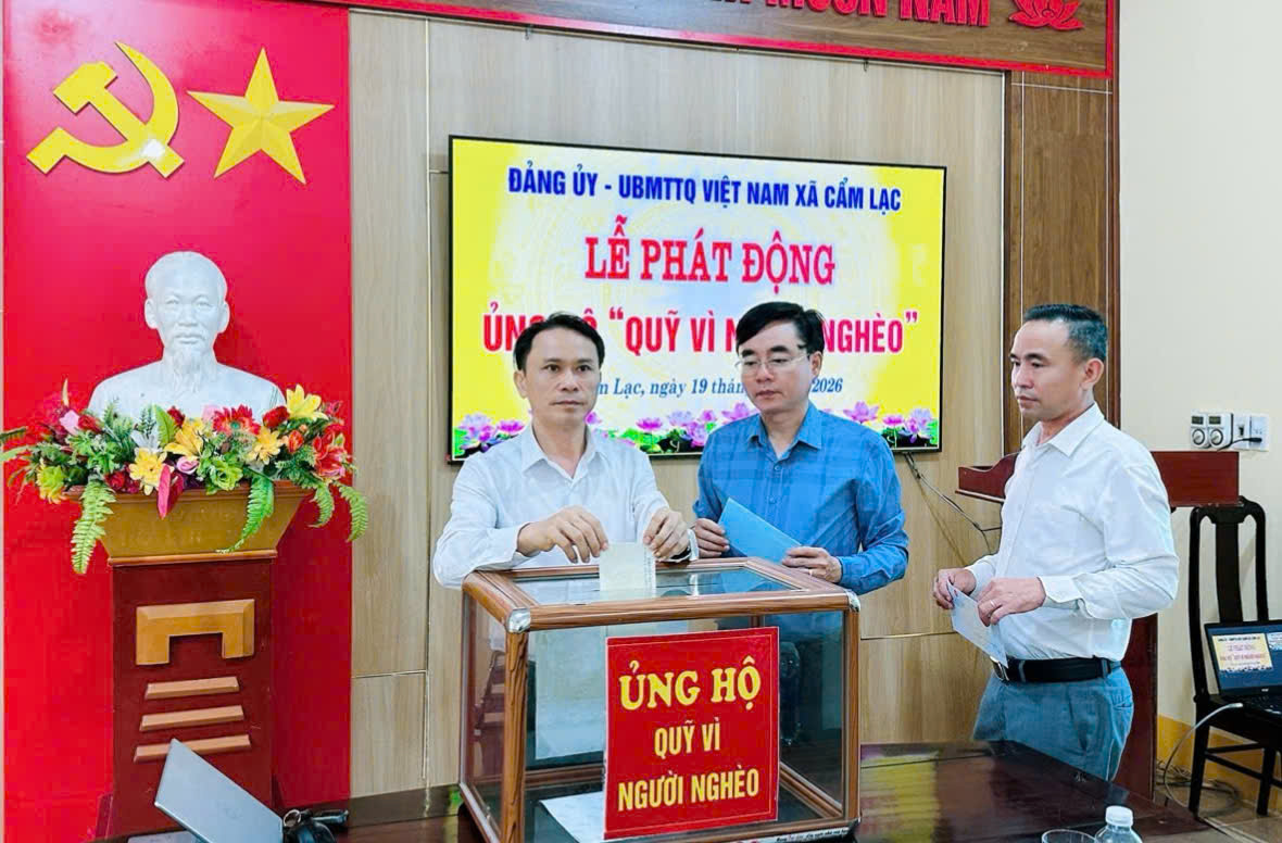 Xã Cẩm Lạc phát động ủng hộ quỹ "Vì người nghèo"