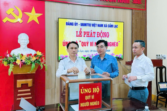 Xã Cẩm Lạc phát động ủng hộ quỹ "Vì người nghèo" 
