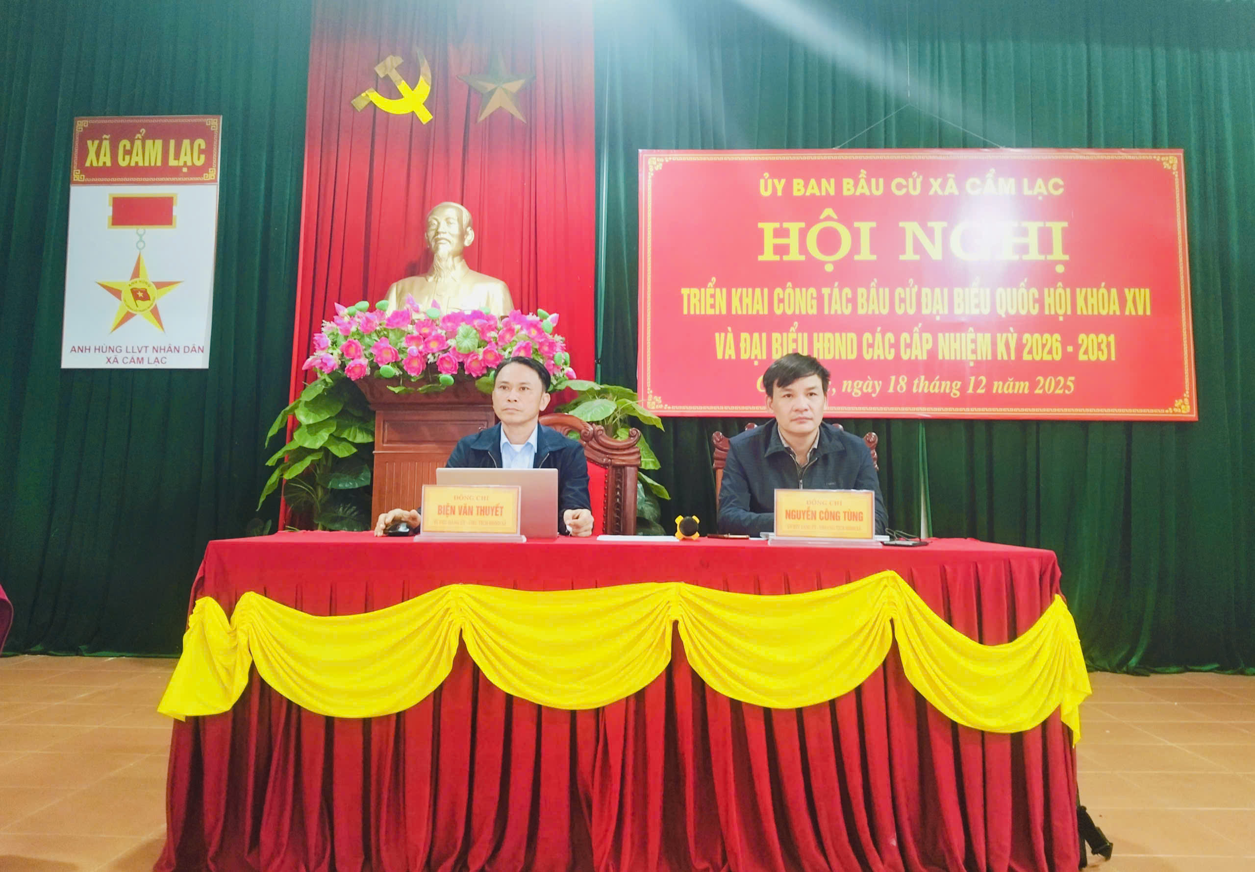Uỷ ban bầu cử xã Cẩm Lạc triển khai công tác Bầu cử Đại biểu Quốc hội khóa XVI và Đại biểu HĐND các cấp nhiệm kỳ 2026 - 2031